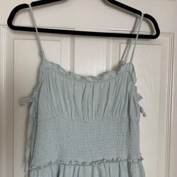 urban outfitters light blue/green cotton summer dress - Picture 3 of 6